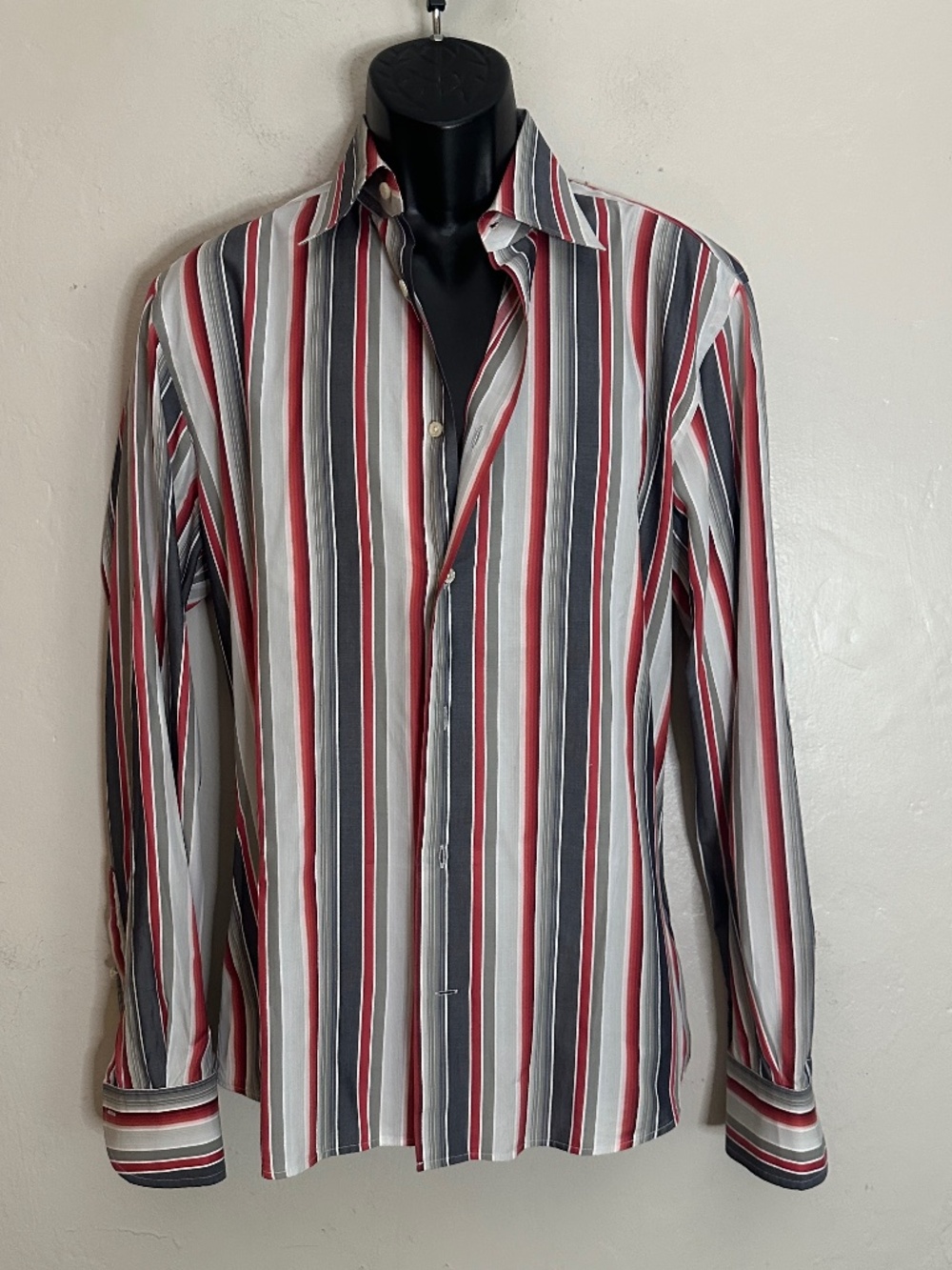 Grifoni Striped Long Sleeve Shirt 16 / EU 41 Gently worn Cotton blend no fabric